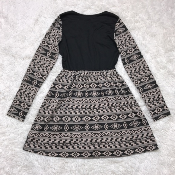 SOLD Everly | Aztec Fit N Flare Sweater Dress L - Picture 7 of 8